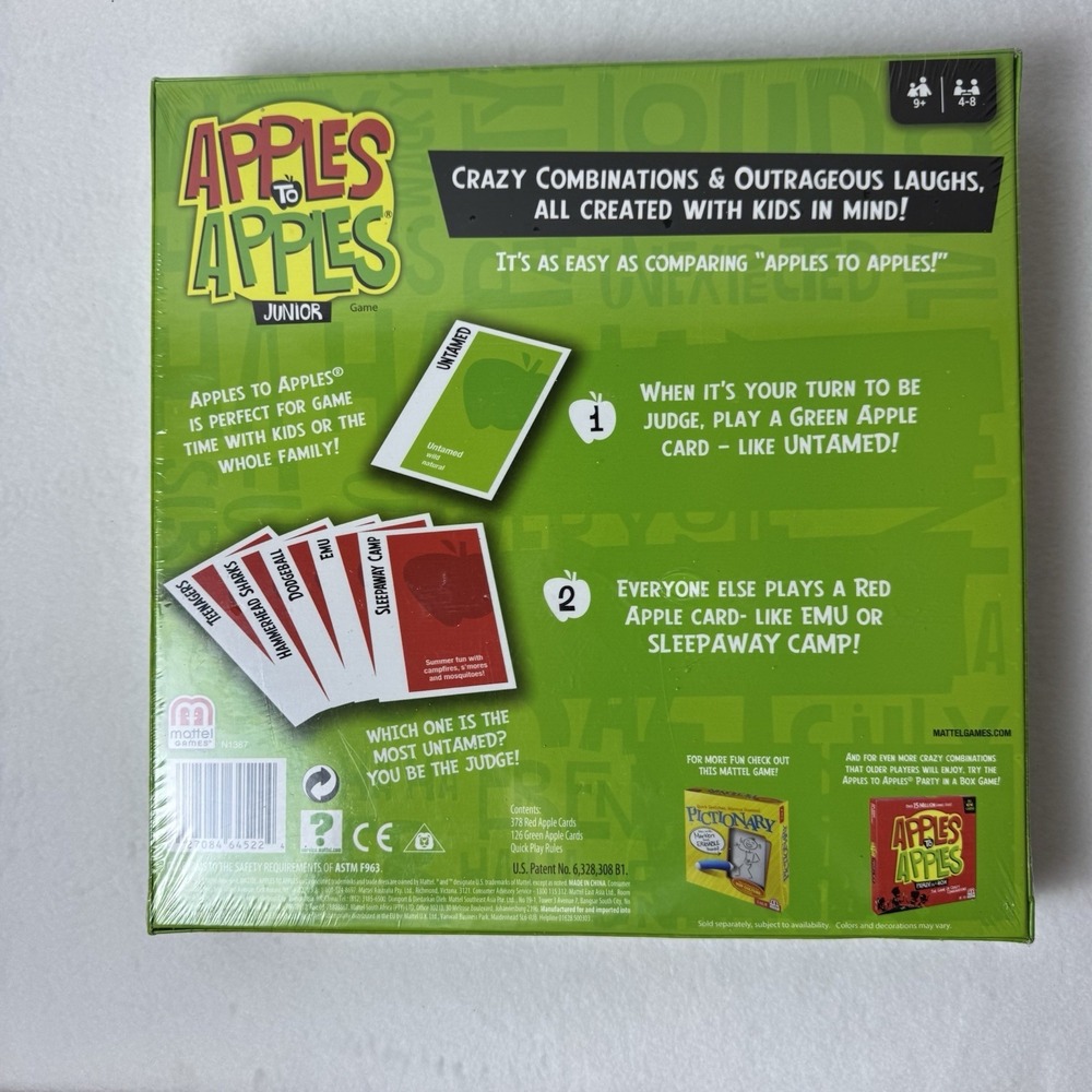 Mattel Apples to Apples Junior The Game of Crazy Comparisons Card Game Kids - Picture 7 of 10